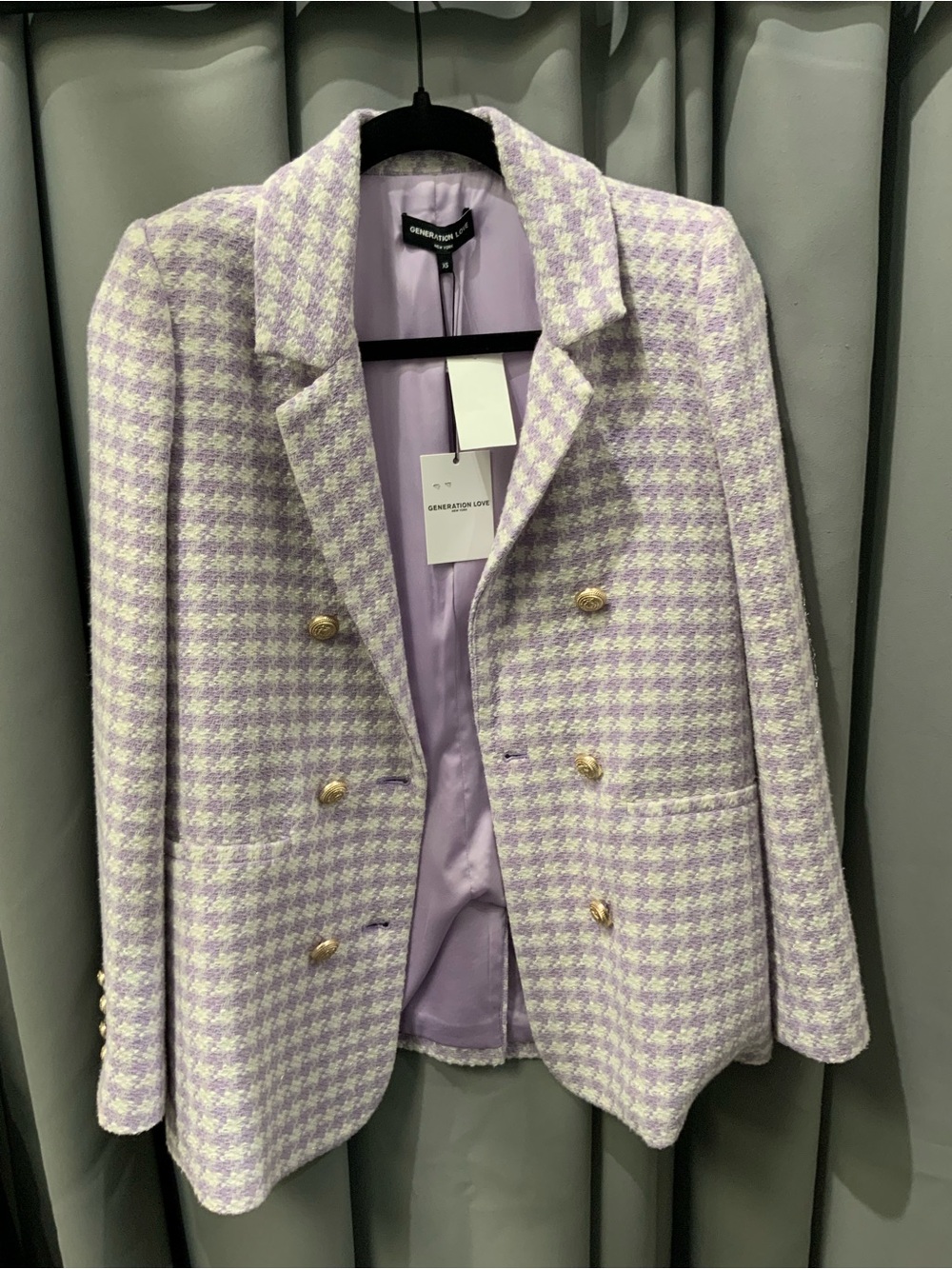 NWT Generation Love Houndstooth Blazer Sz XS - Picture 7 of 8
